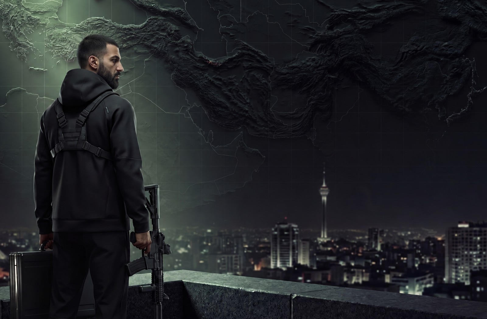 Final Creed: an operative on a Tehran rooftop at night